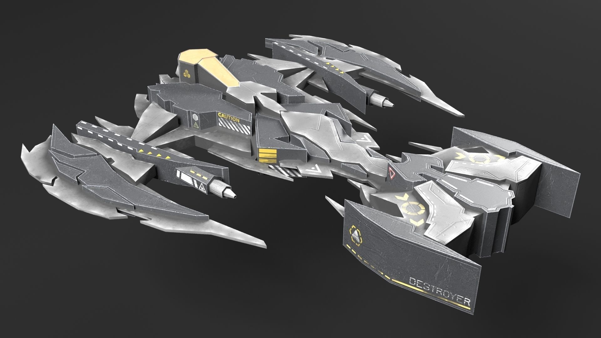 Aircraft Spaceship Pack V01 3D model_4