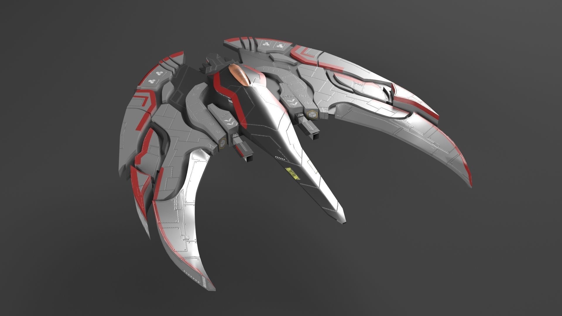 Aircraft Spaceship Pack V01 3D model_2