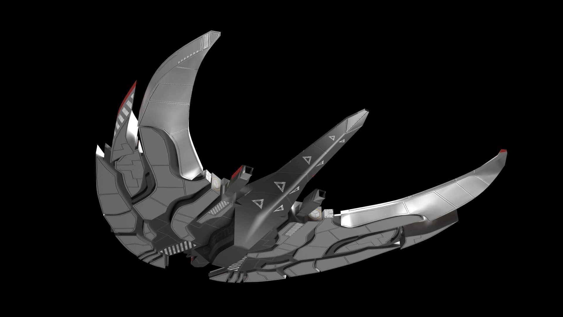 Aircraft Spaceship Pack V01 3D model_21