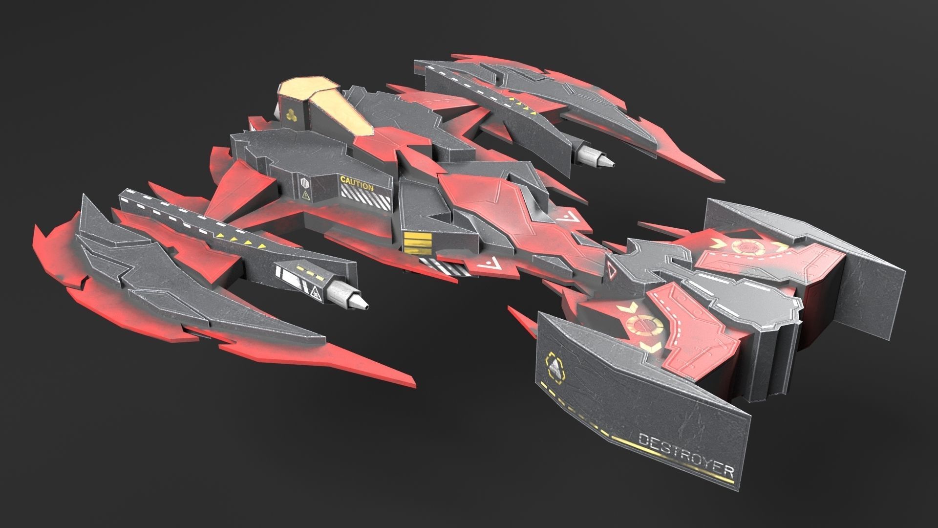 Aircraft Spaceship Pack V01 3D model_15