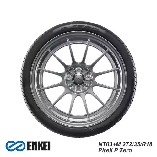 Enkei NT03-M with Pirelli P-Zero Wheels 3D model
