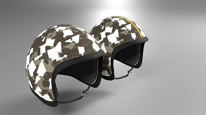Biker Helmet Low-poly 3D model