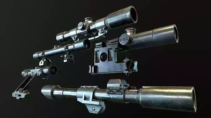 WW2 Scope PACK 3D Model Collection