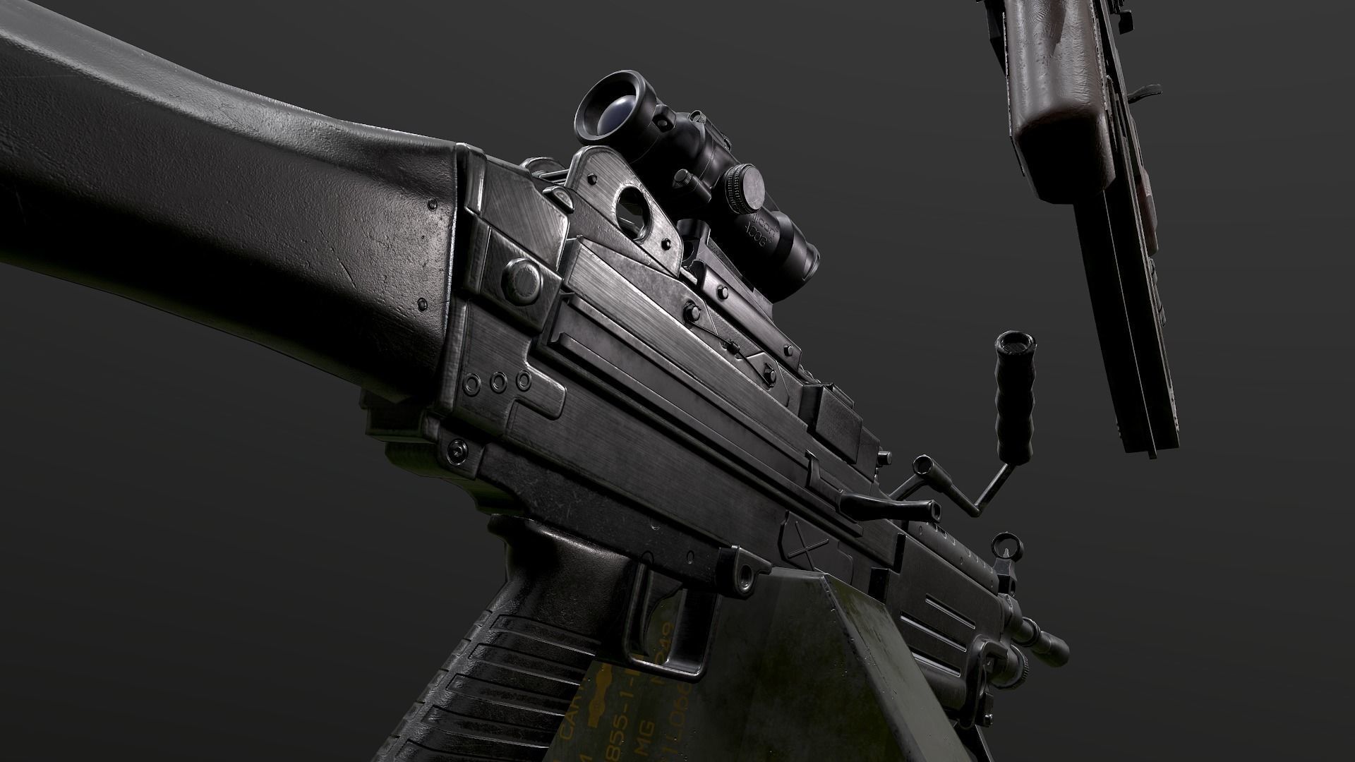 Weapons Pack m249 AK47 3D Model Collection_6
