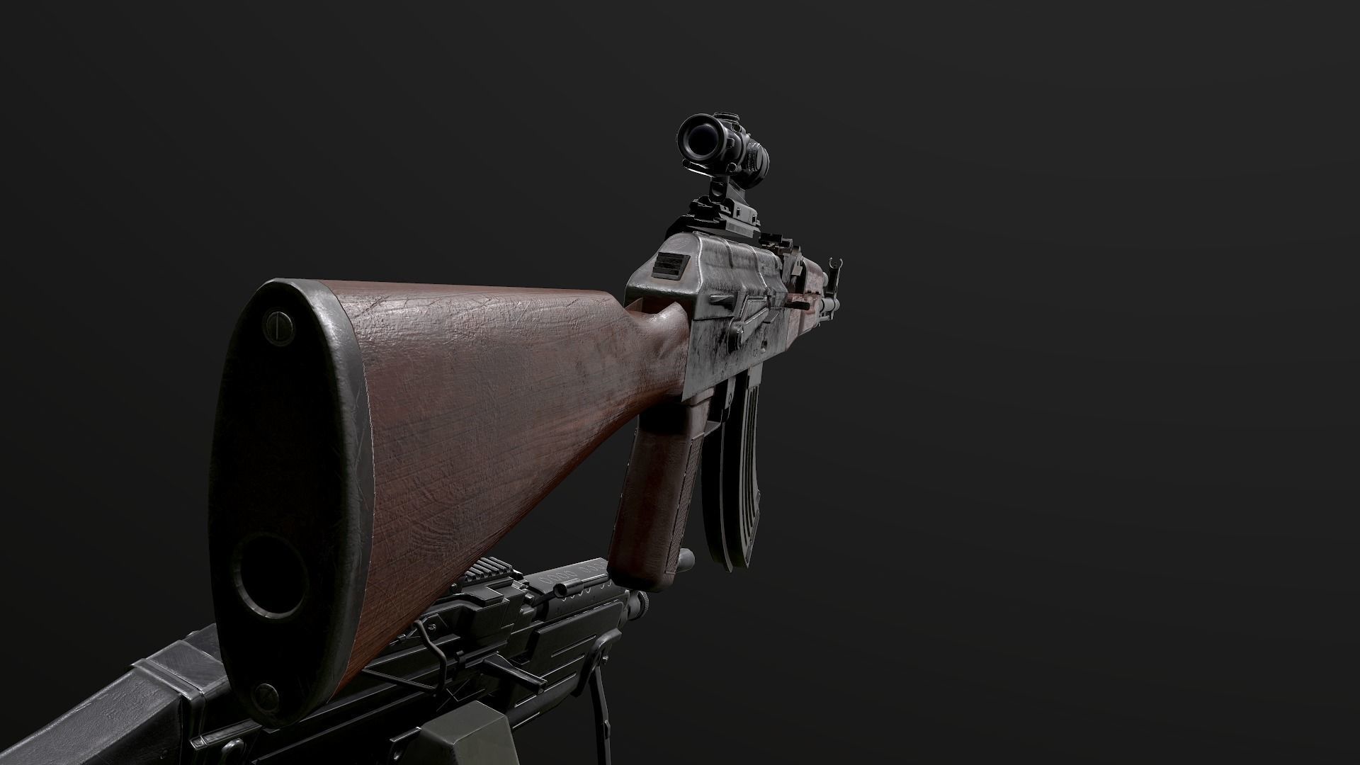 Weapons Pack m249 AK47 3D Model Collection_3