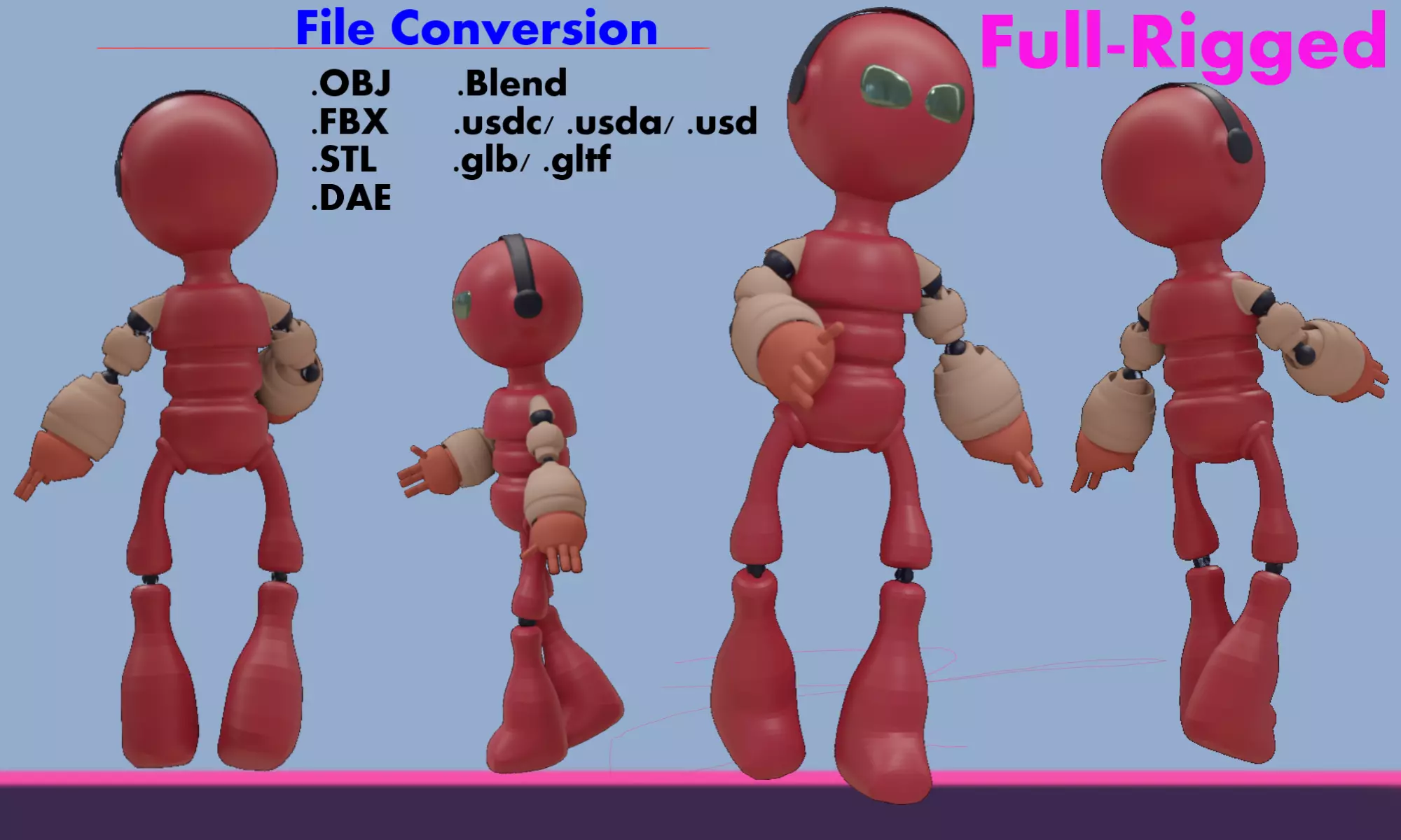 3D Robot Low-poly 3D model