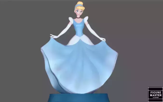 CINDERELLA DISNEY PRINCESS ANIMATION GIRL ANIME 3D print model