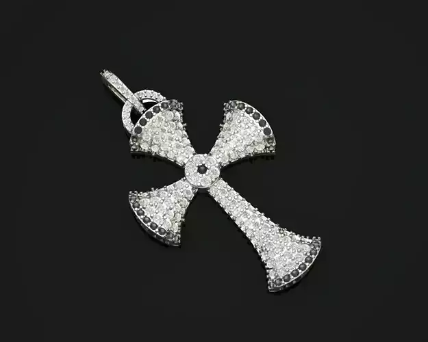 CROSS cz pendant in sterling silver Free 3D print model