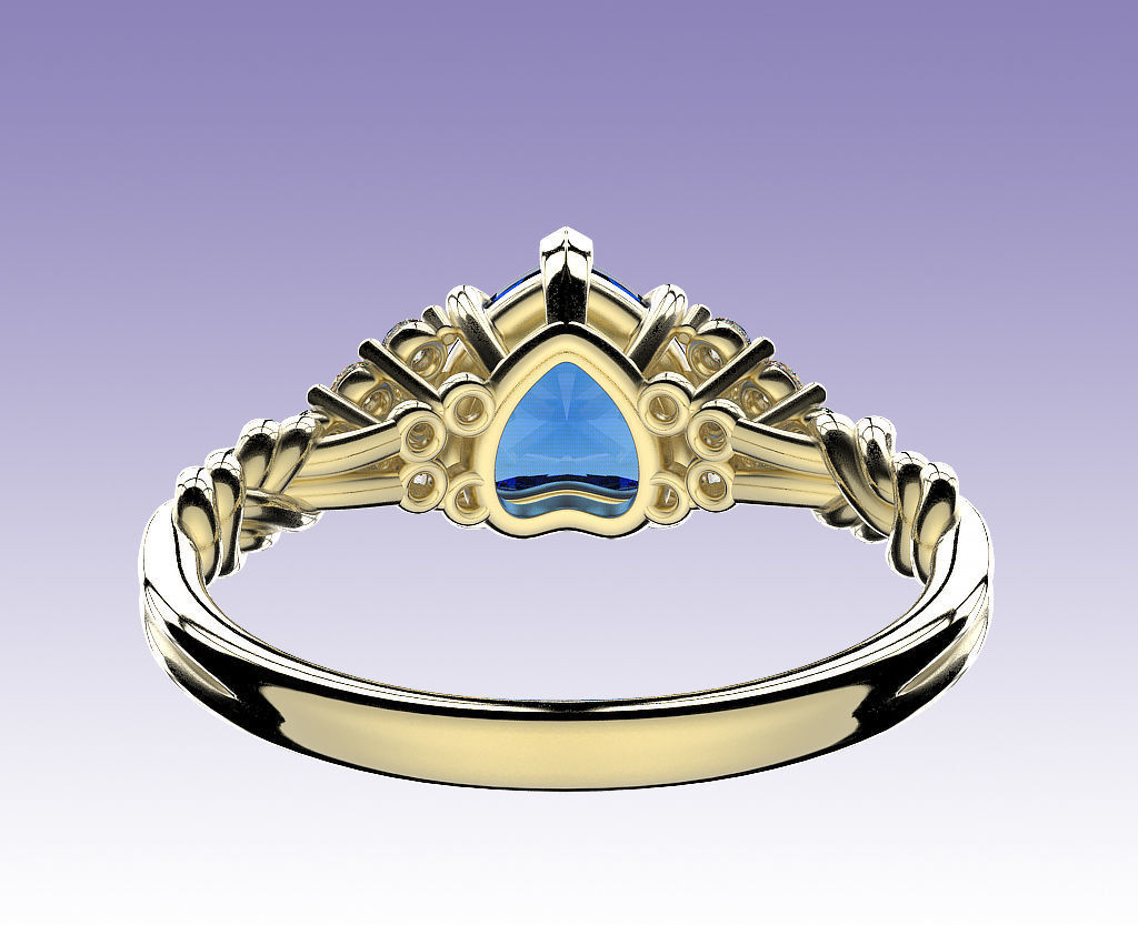 Ring Heart and Knots 3D print model_6