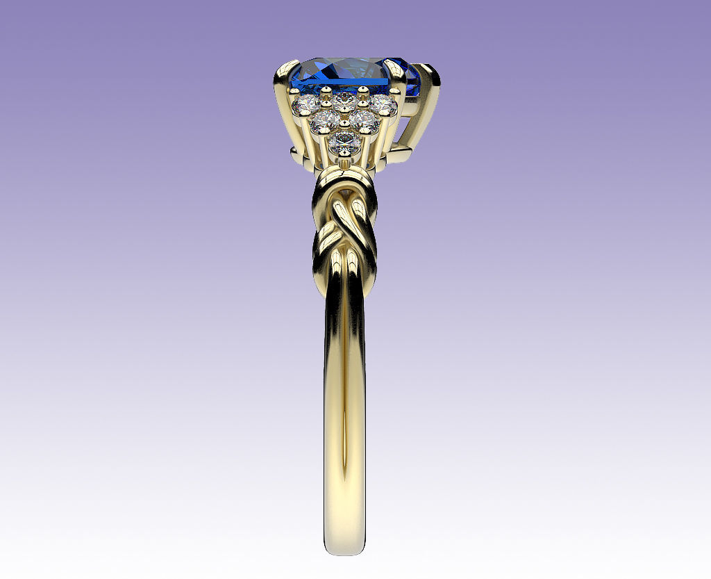 Ring Heart and Knots 3D print model_5