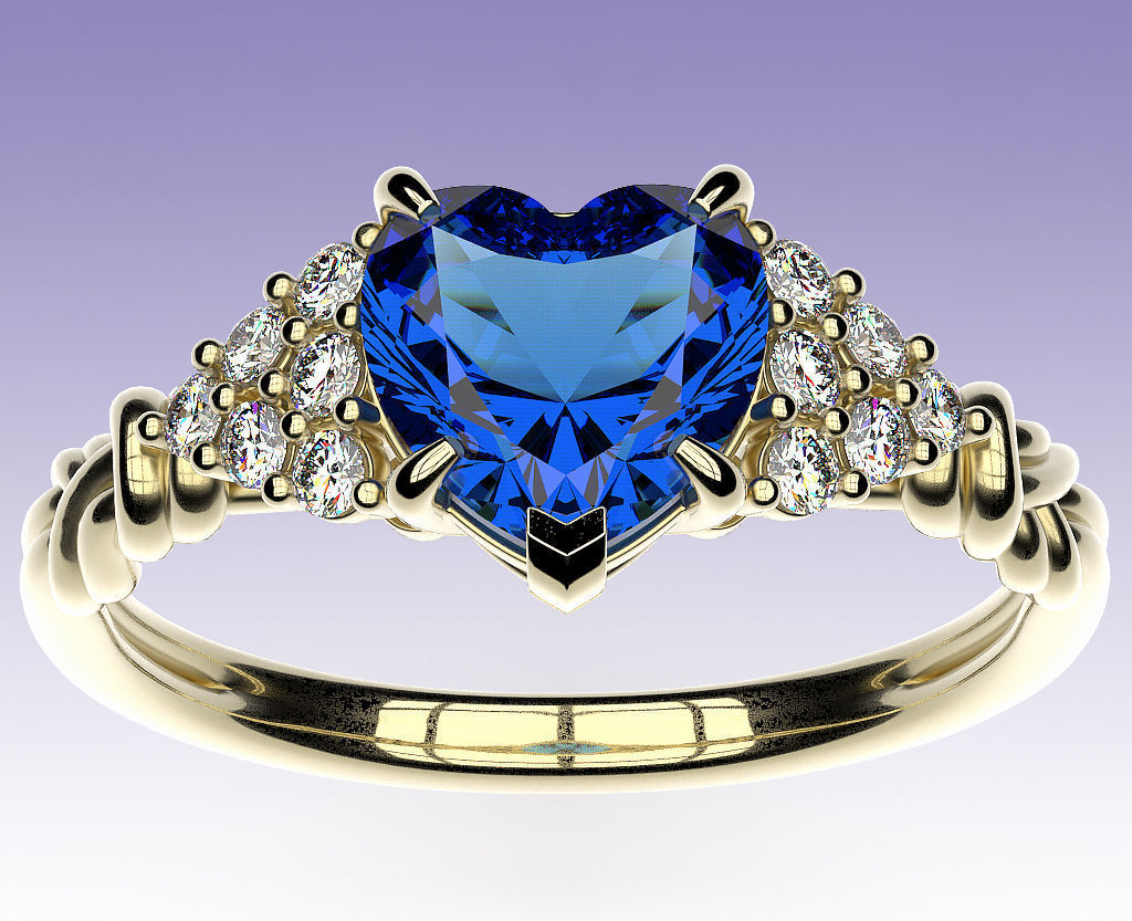 Ring Heart and Knots 3D print model_1