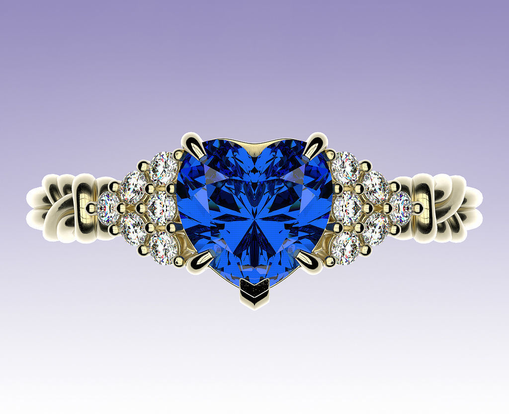 Ring Heart and Knots 3D print model_2