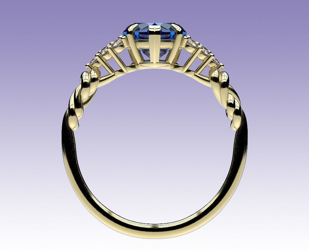 Ring Heart and Knots 3D print model_4