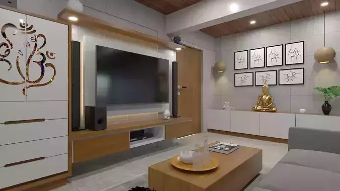 Living Room Interior Design - 3 3D model