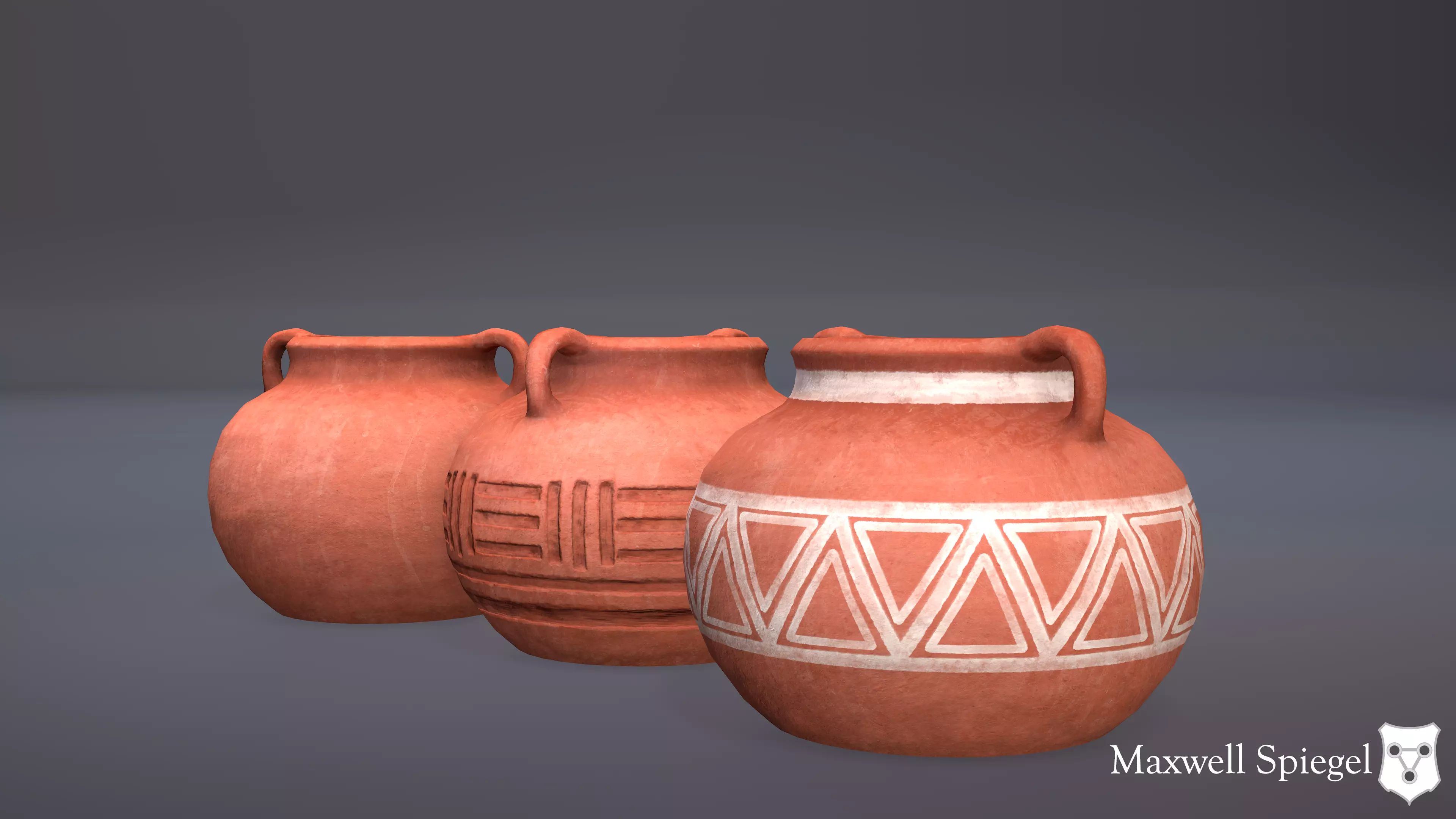 Pottery 4A Pot Low-poly 3D model_0