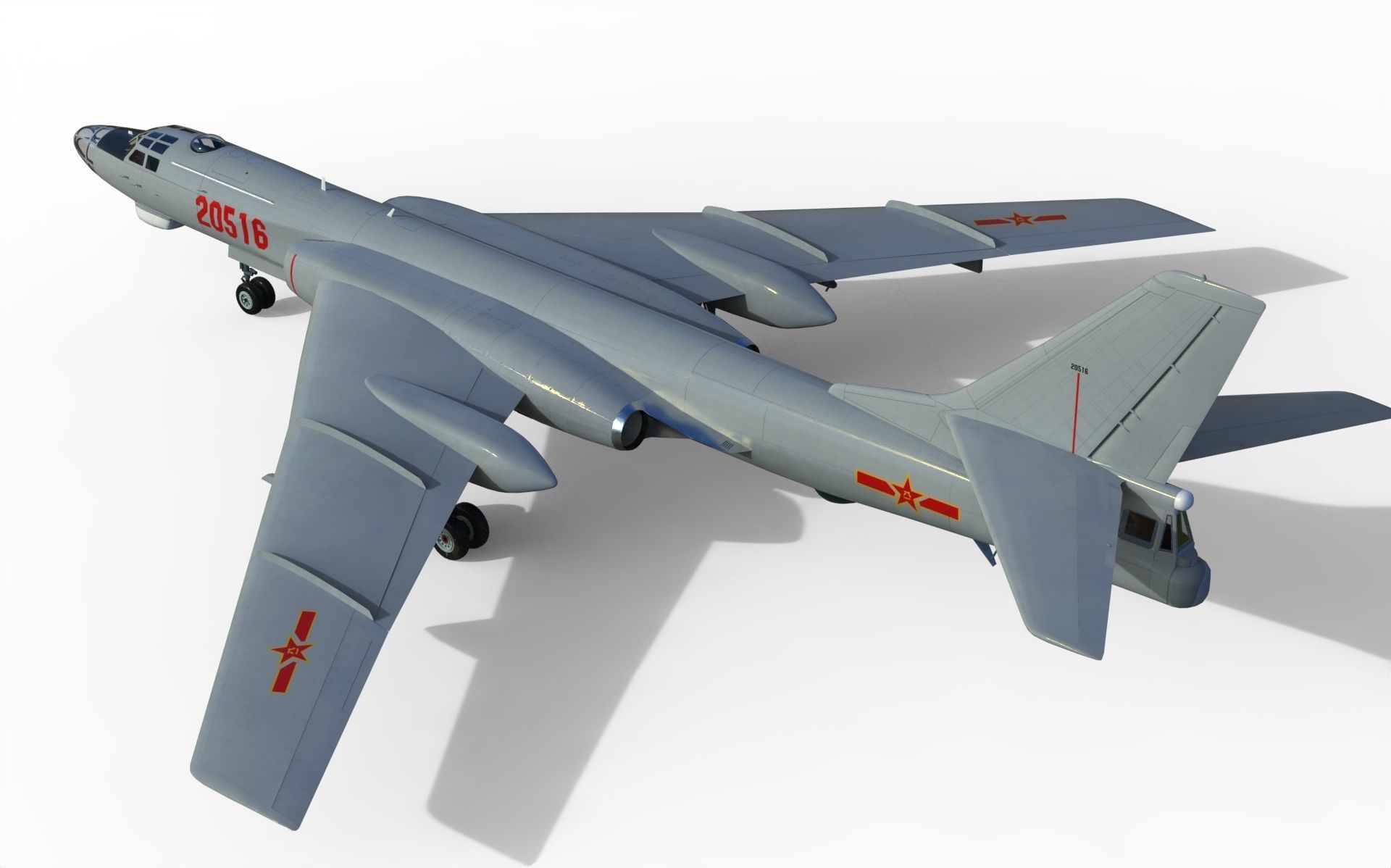 Xian H-6 3D model_7