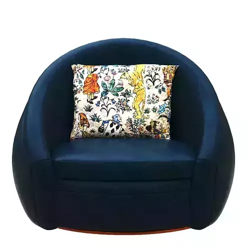 Armchair swivel chair velvet