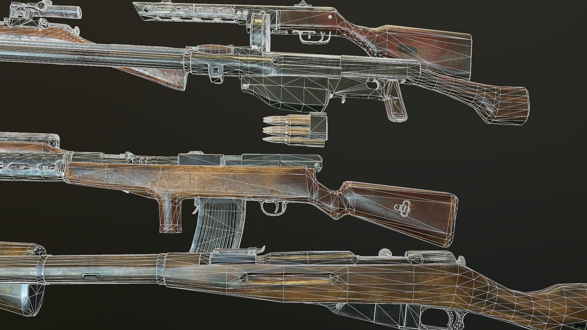 WW2 russian Weapons USSR Pack 3D Model Collection_18