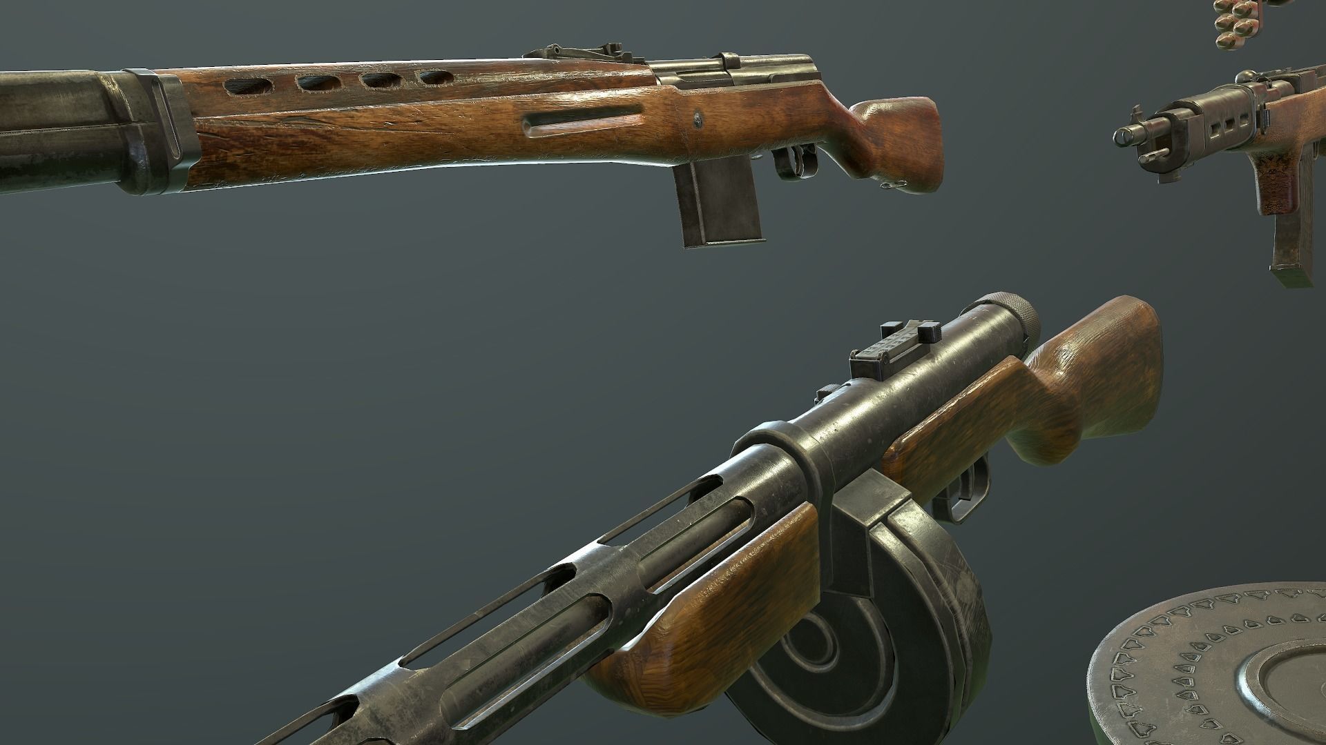 WW2 russian Weapons USSR Pack 3D Model Collection_7