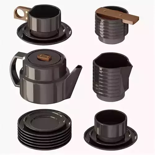TEA SET jug and saucer 3D model