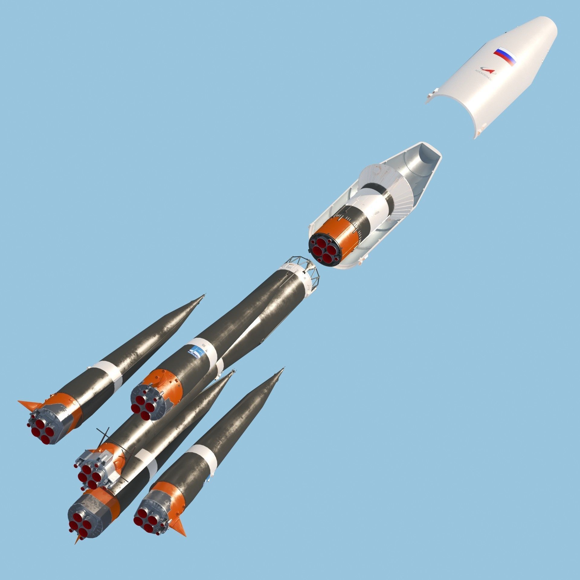 Soyuz 2 Rocket 3D model_11