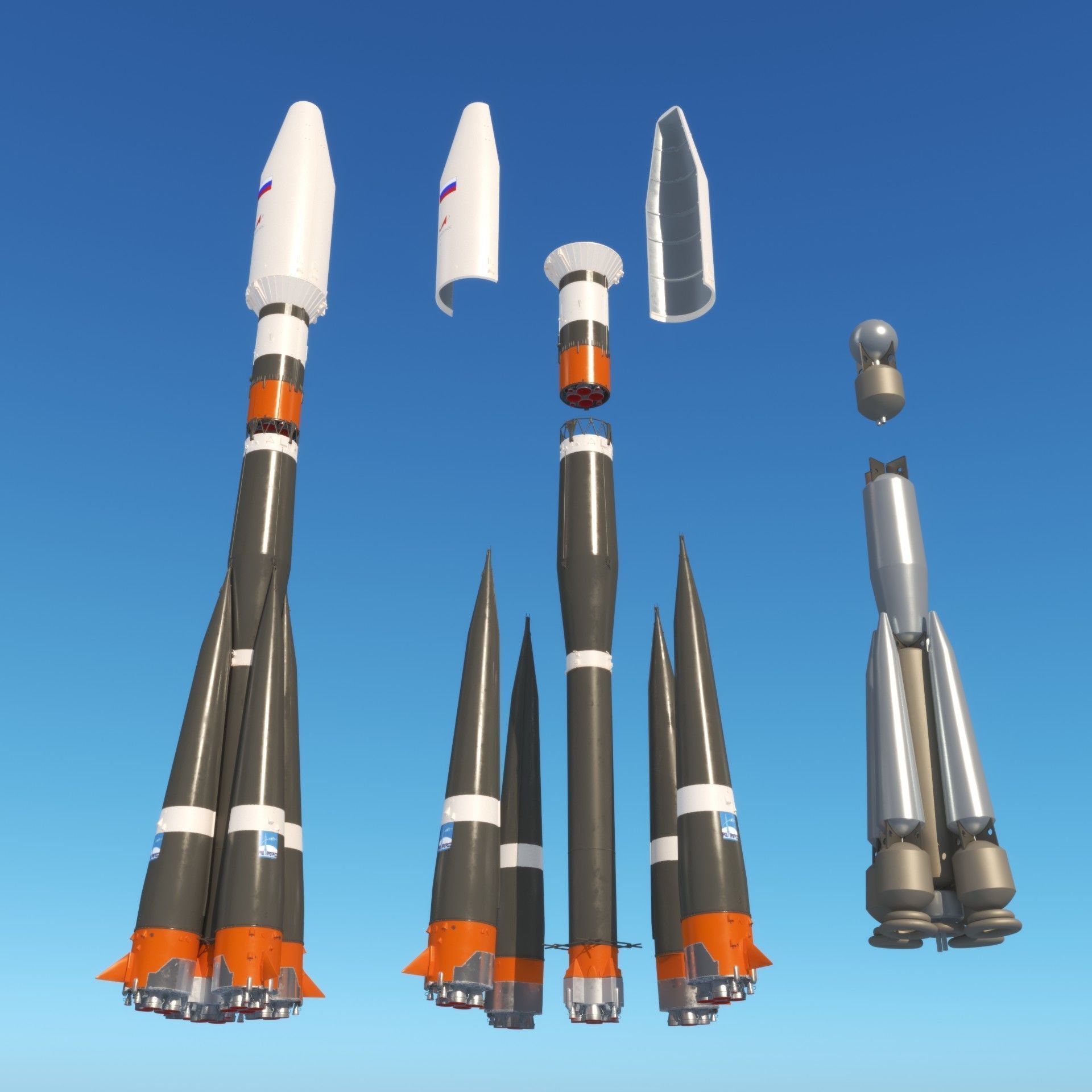 Soyuz 2 Rocket 3D model_4