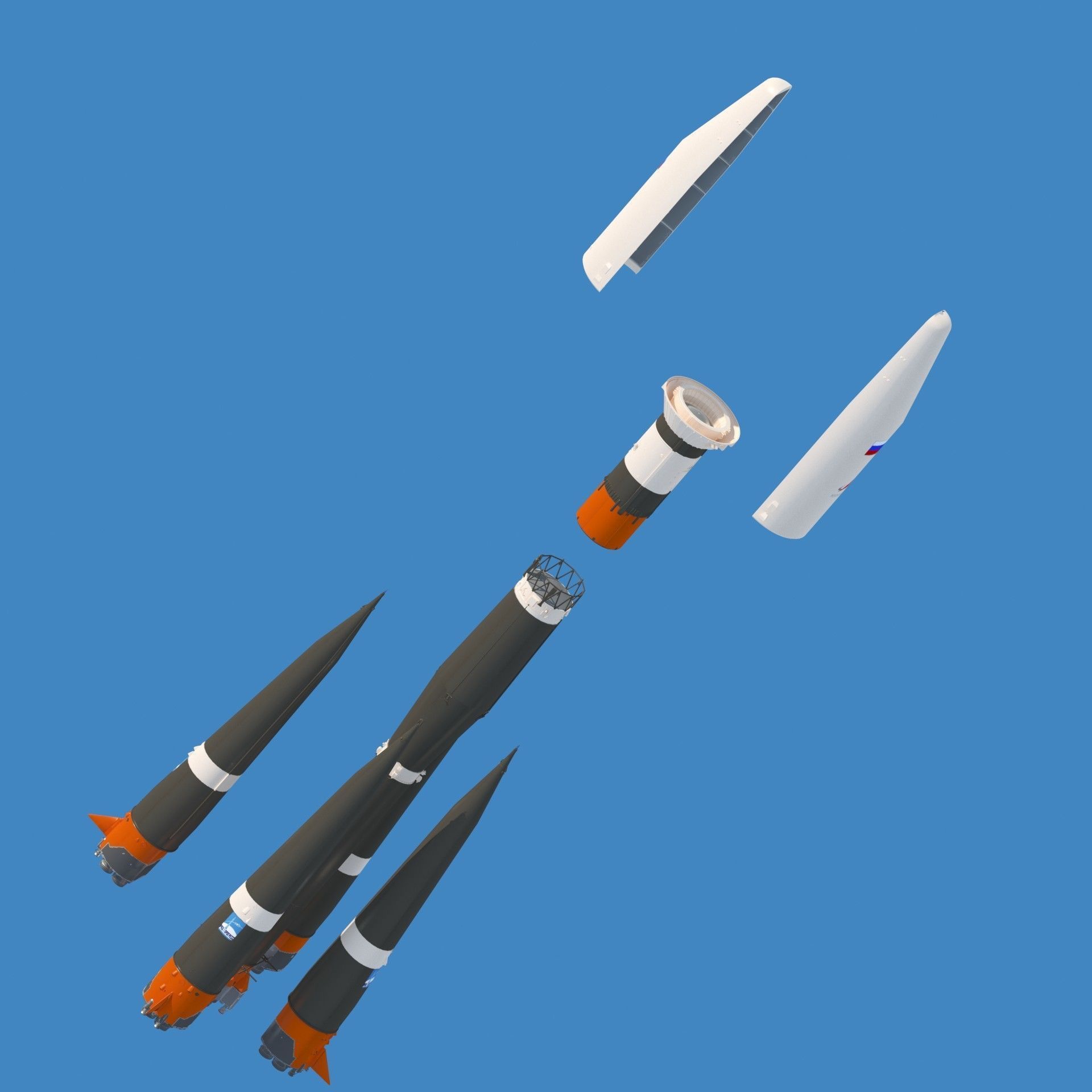 Soyuz 2 Rocket 3D model_10