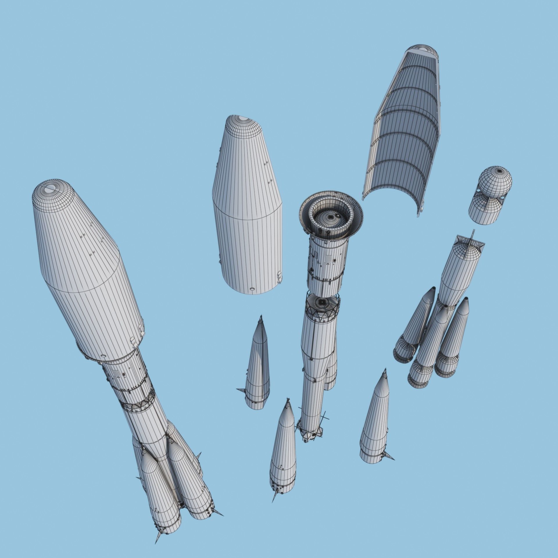 Soyuz 2 Rocket 3D model_17
