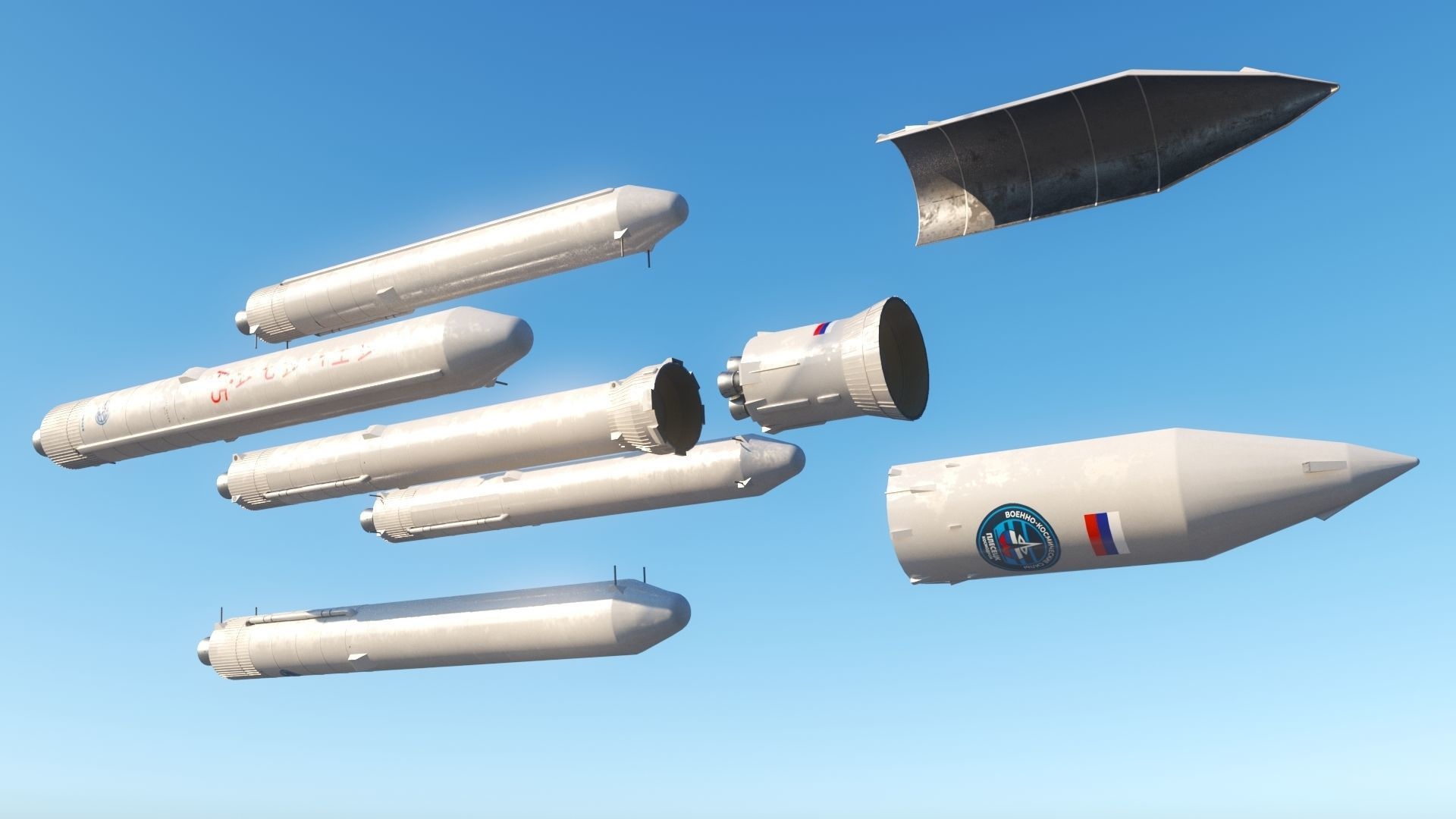 Angara A5 Rocket 3D model_10