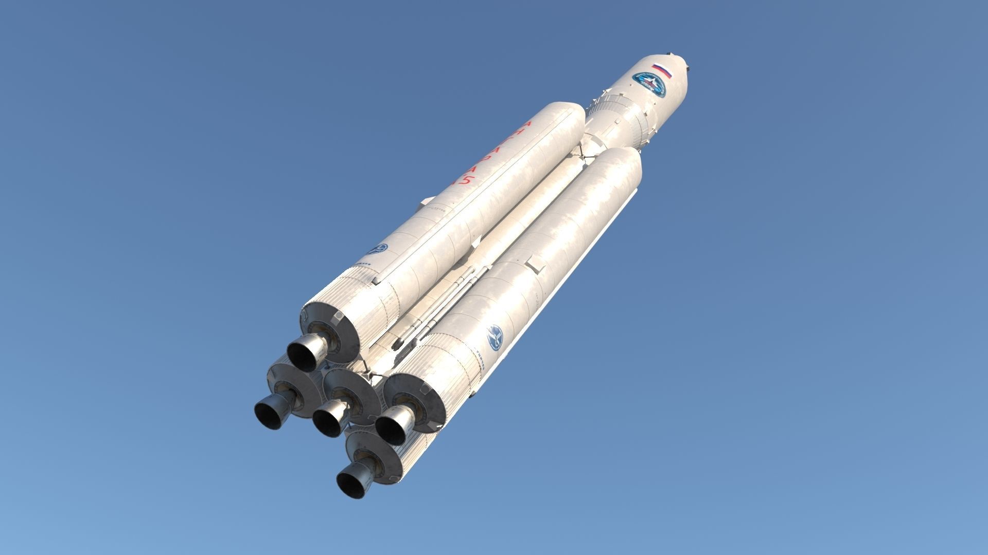 Angara A5 Rocket 3D model_1