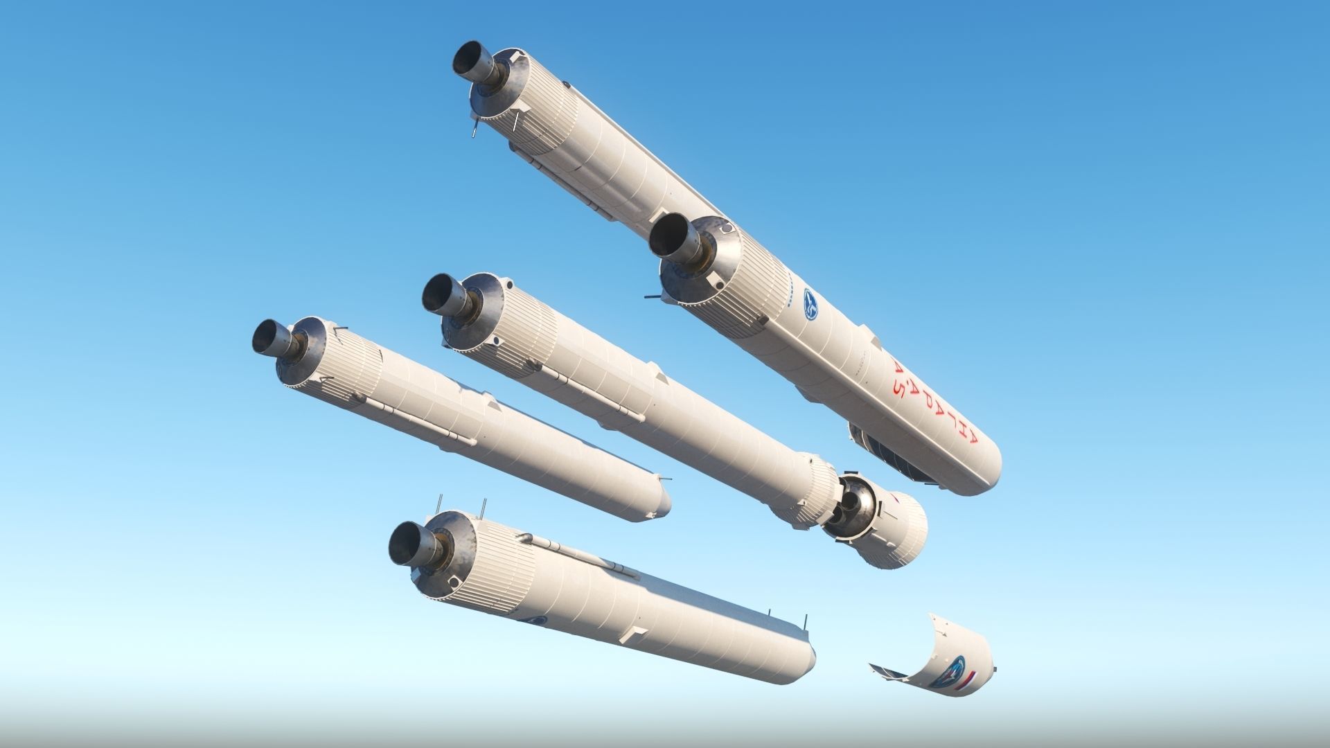Angara A5 Rocket 3D model_11