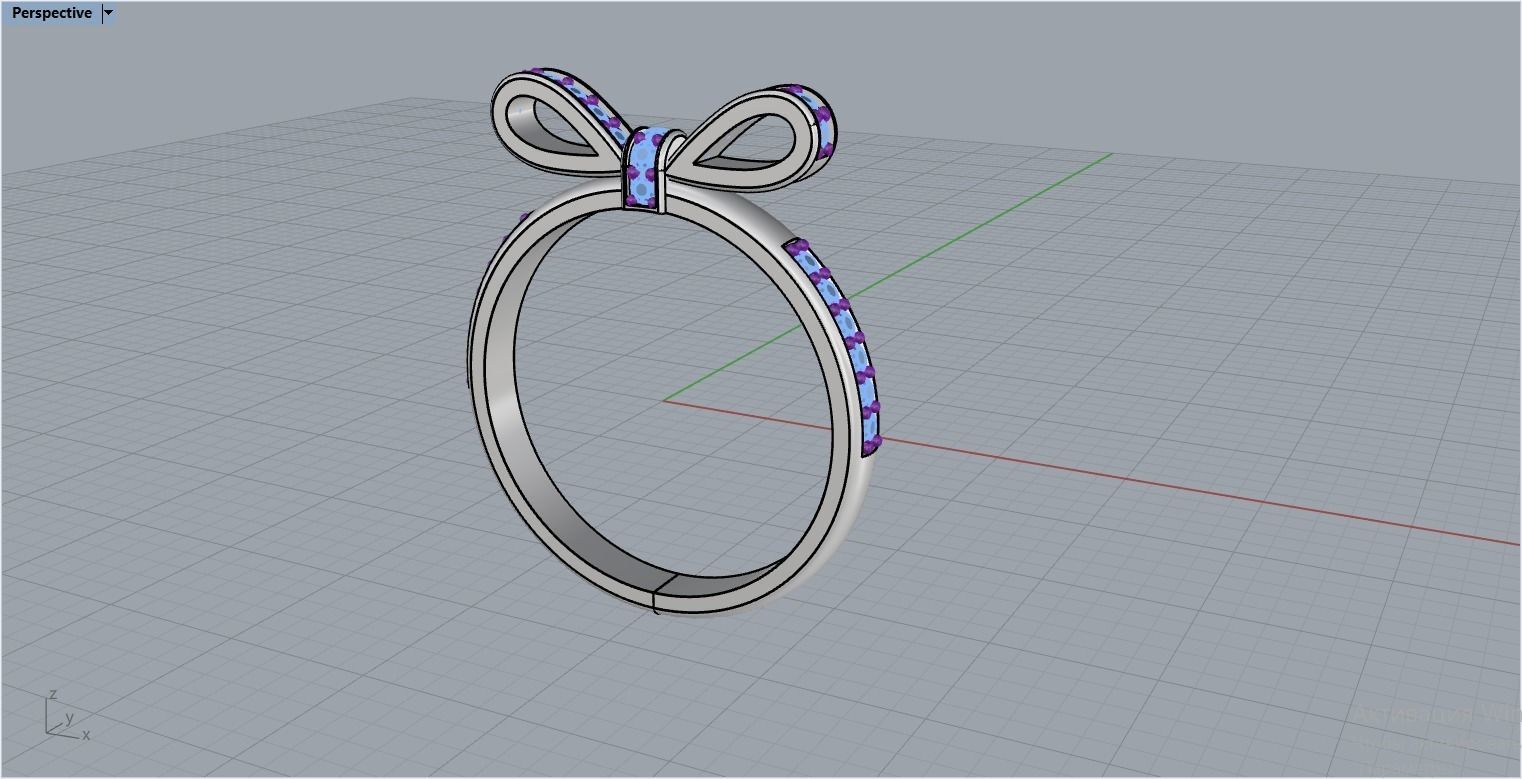butterfly style ring 3D print model_11
