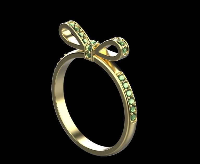 butterfly style ring 3D print model_4