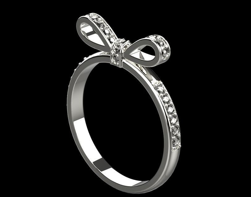 butterfly style ring 3D print model_3