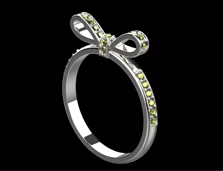 butterfly style ring 3D print model_0