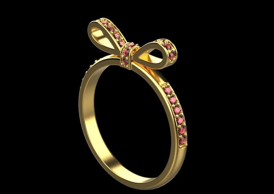 butterfly style ring 3D print model_1