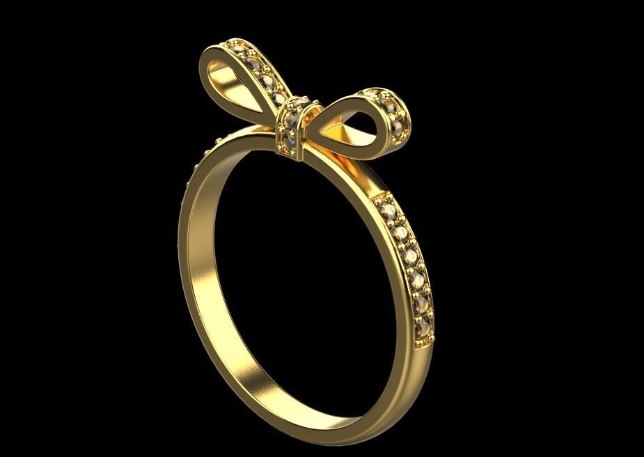 butterfly style ring 3D print model_2