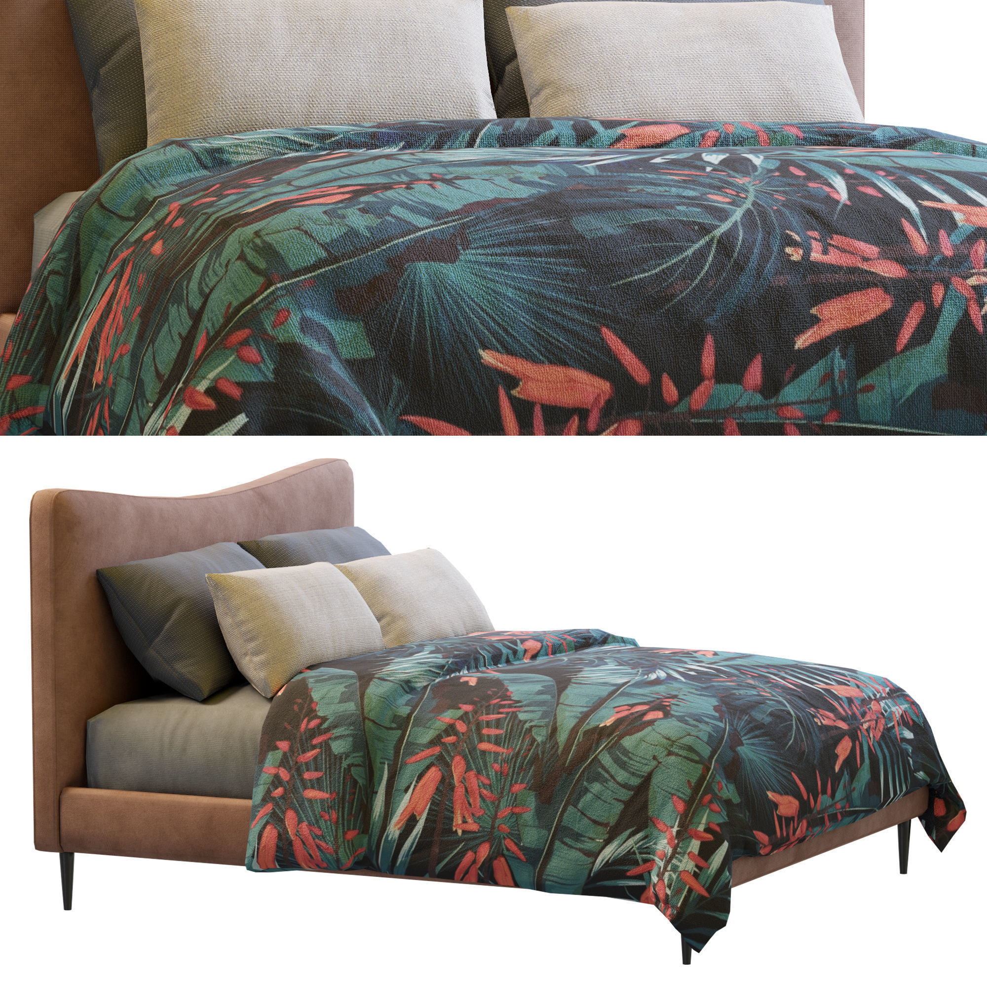 Myla Bed By West Elm Low-poly 3D model_18