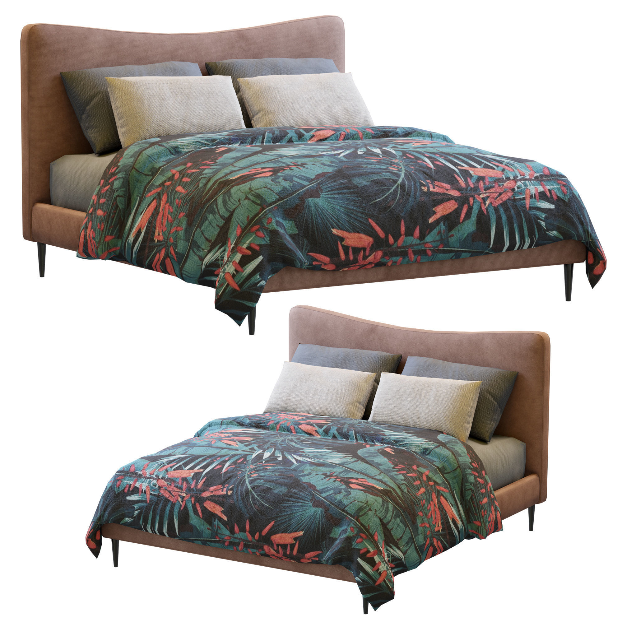 Myla Bed By West Elm Low-poly 3D model_19