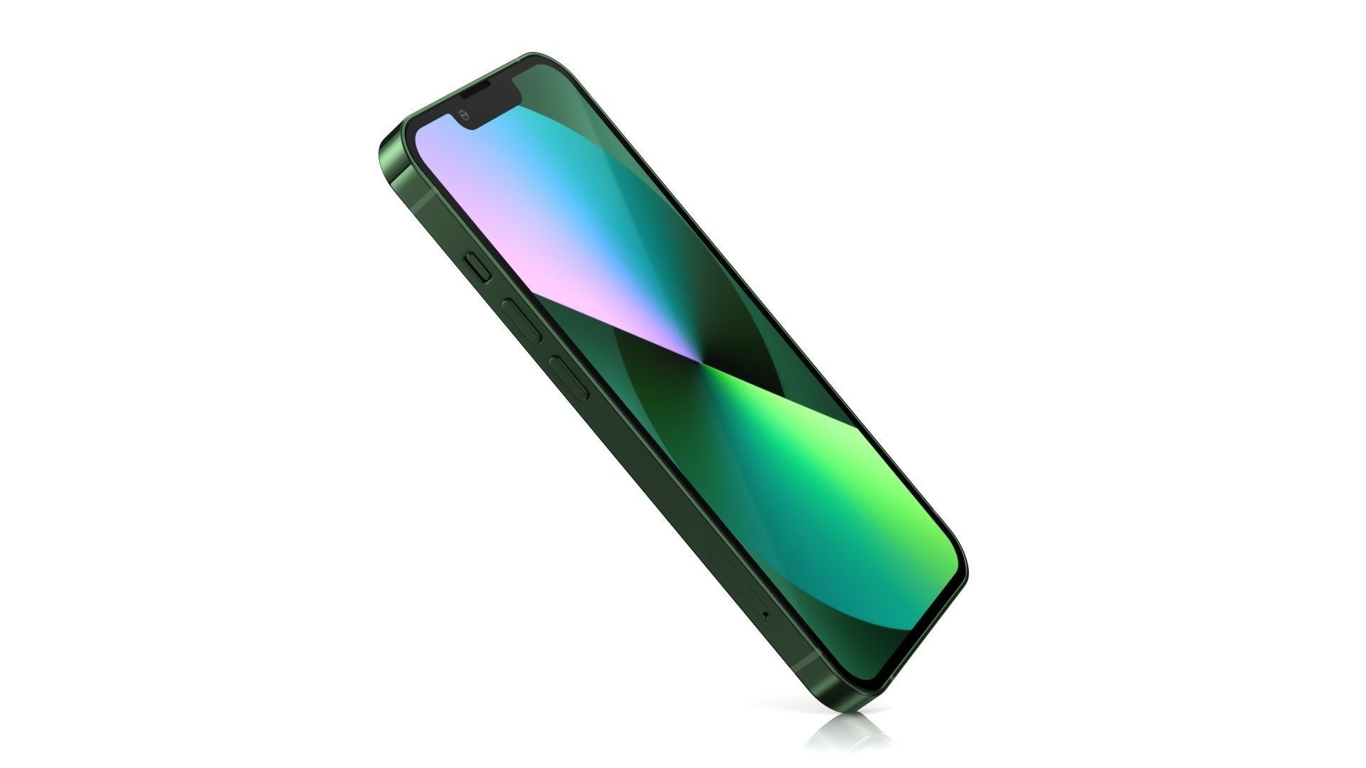Apple iPhone 13 mini Green Low-poly 3D model_6
