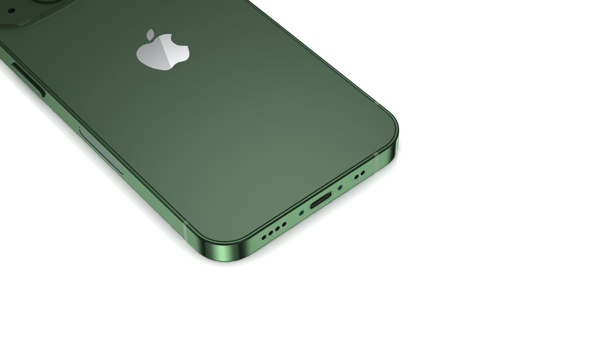 Apple iPhone 13 mini Green Low-poly 3D model_11
