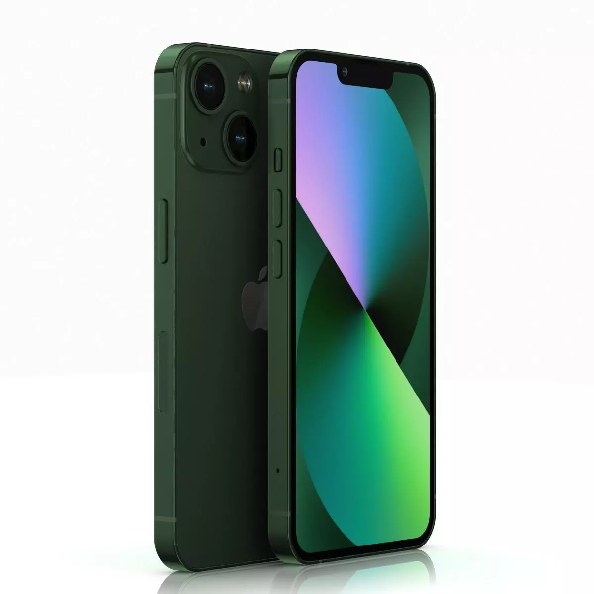 Apple iPhone 13 mini Green Low-poly 3D model_0