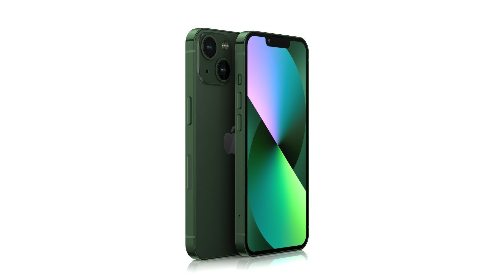 Apple iPhone 13 mini Green Low-poly 3D model_3