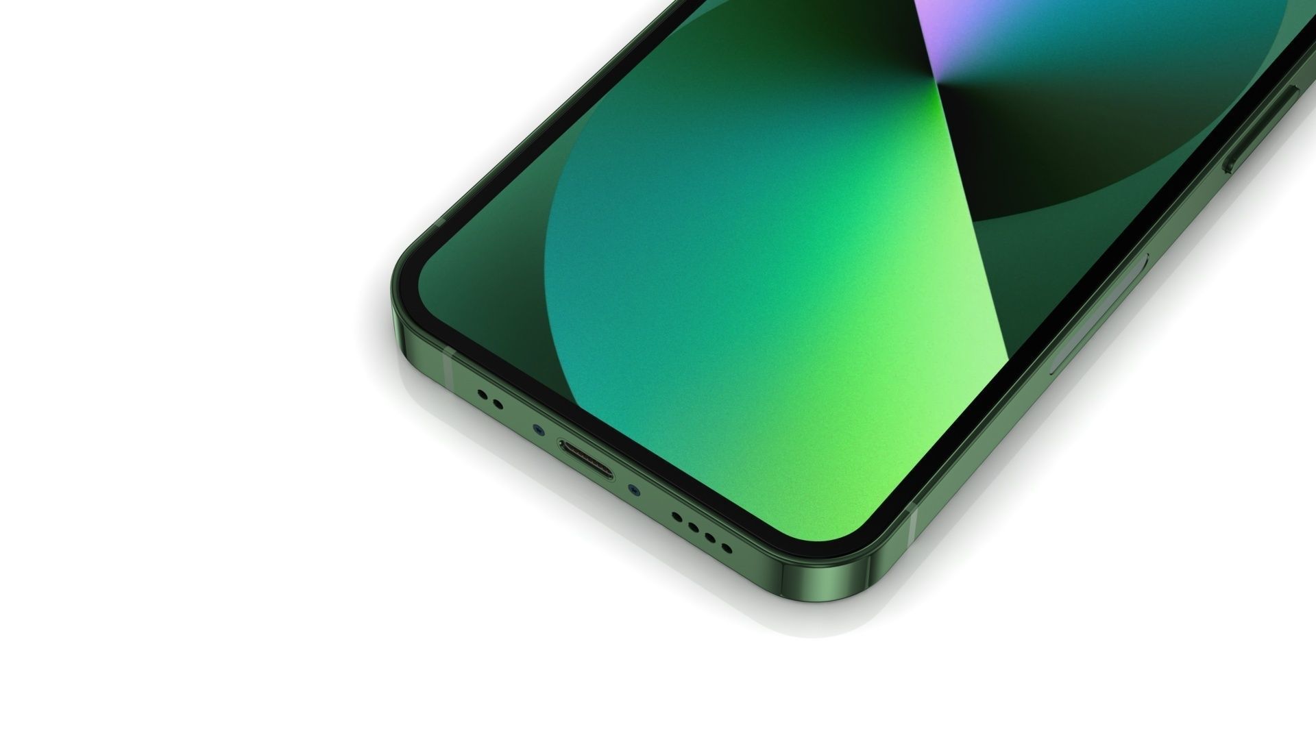 Apple iPhone 13 mini Green Low-poly 3D model_10