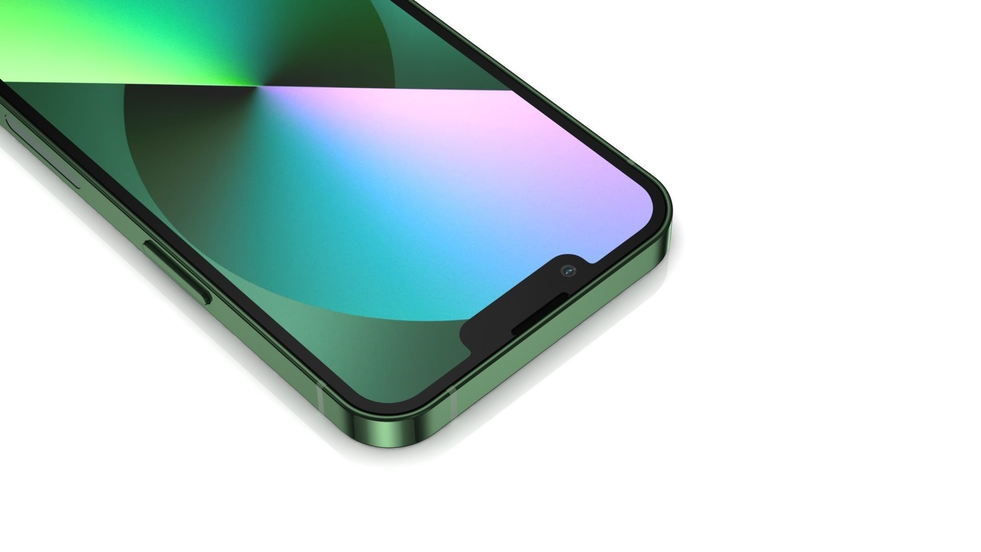 Apple iPhone 13 mini Green Low-poly 3D model_12