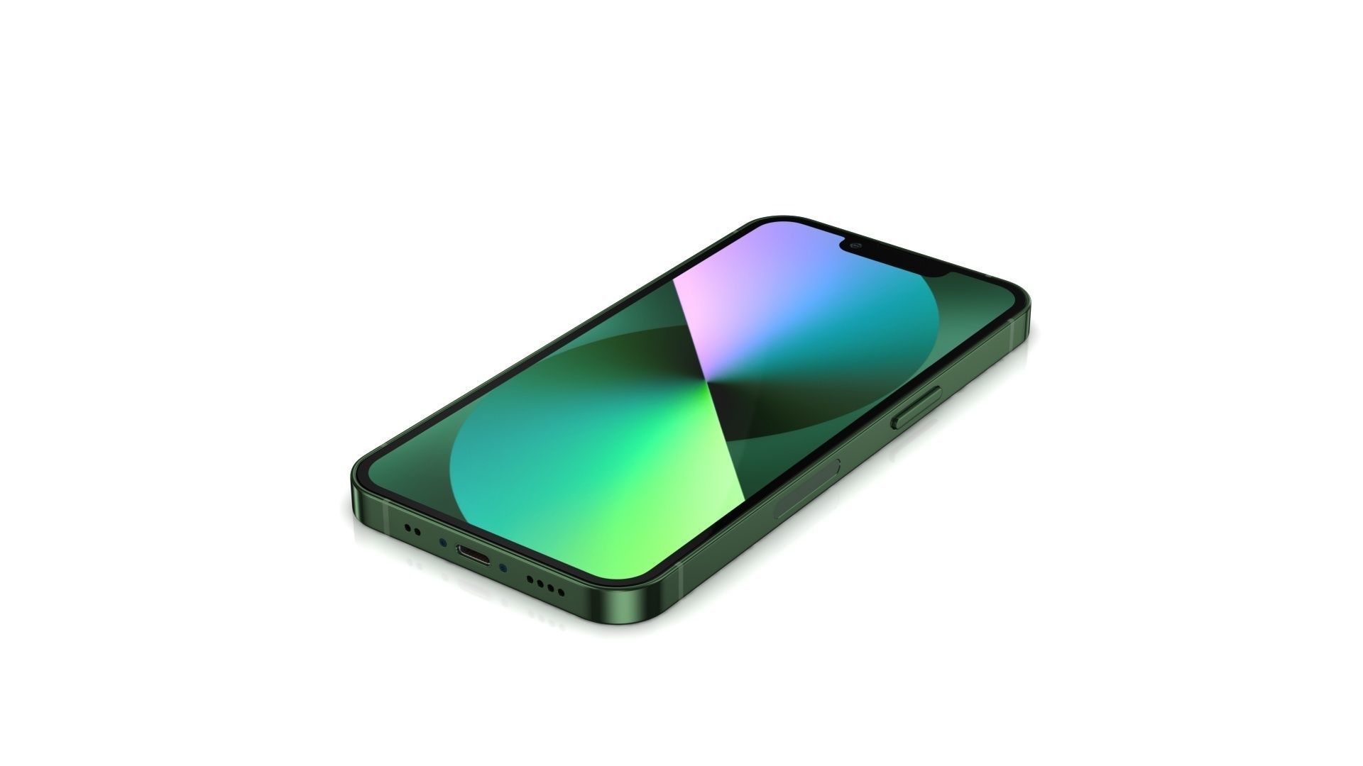 Apple iPhone 13 mini Green Low-poly 3D model_8