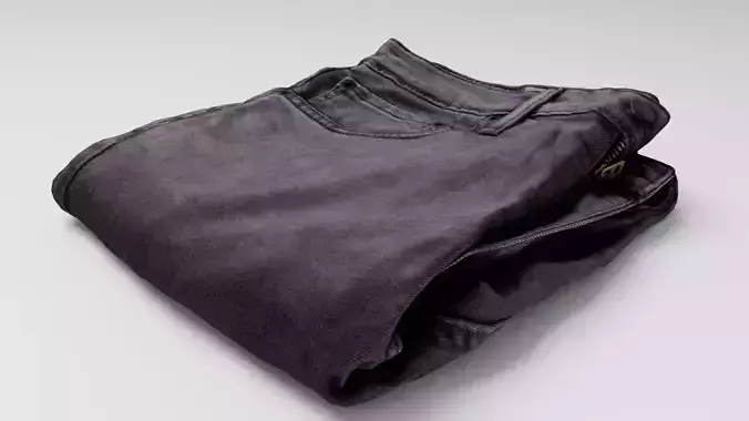 folded dark grey jeans pants for wardrobe