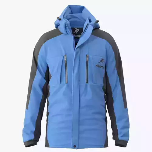 Men s Waterproof Mountain Jacket 3D model