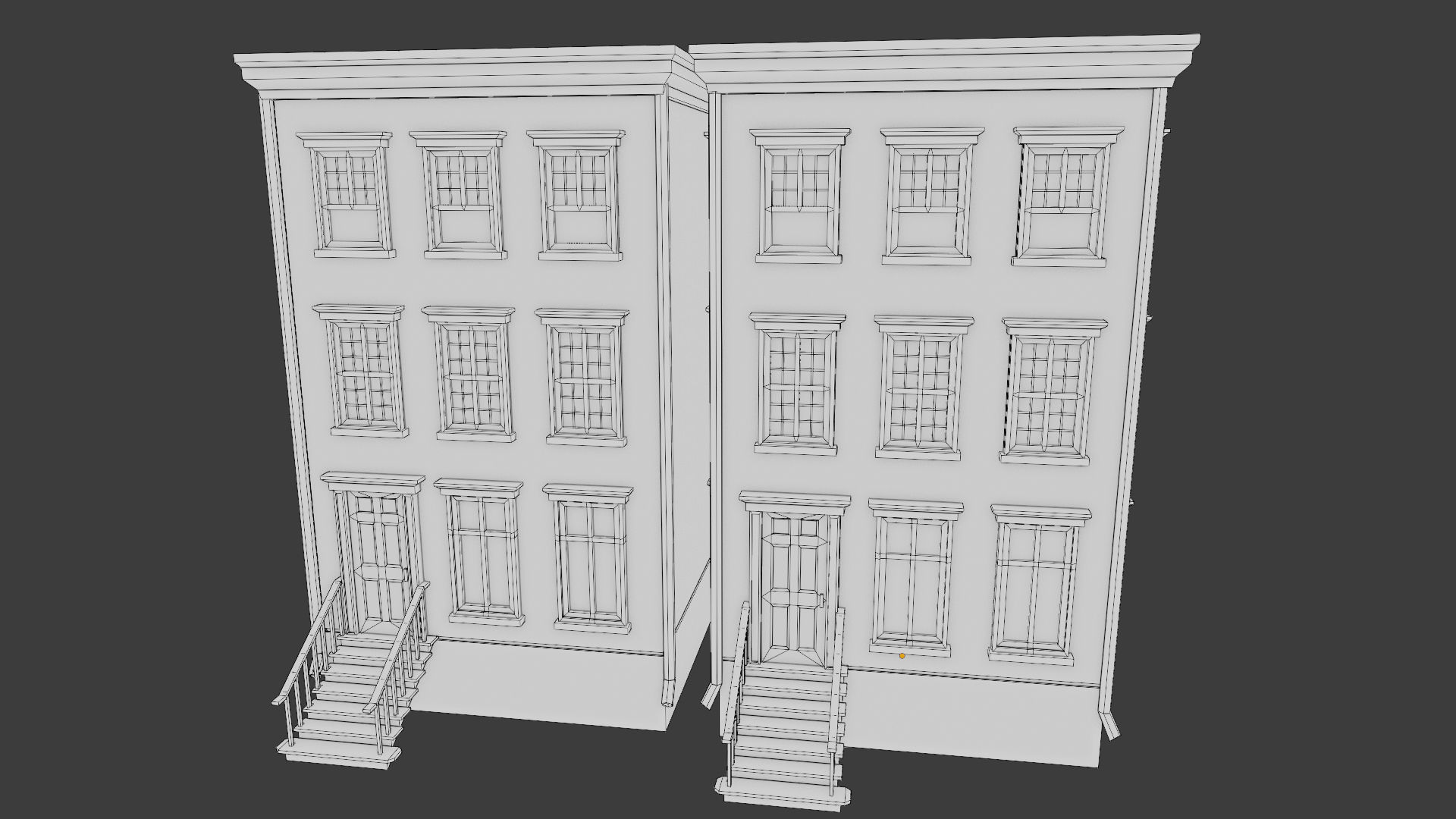 Lowpoly Cartoon Building 01 Low-poly 3D model_9