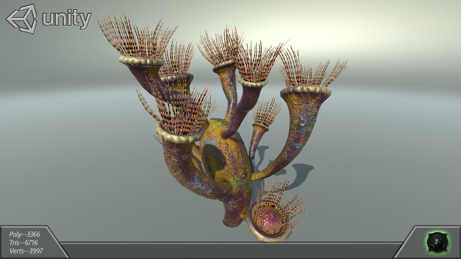 Alien flora - plant 30 Low-poly 3D model_11